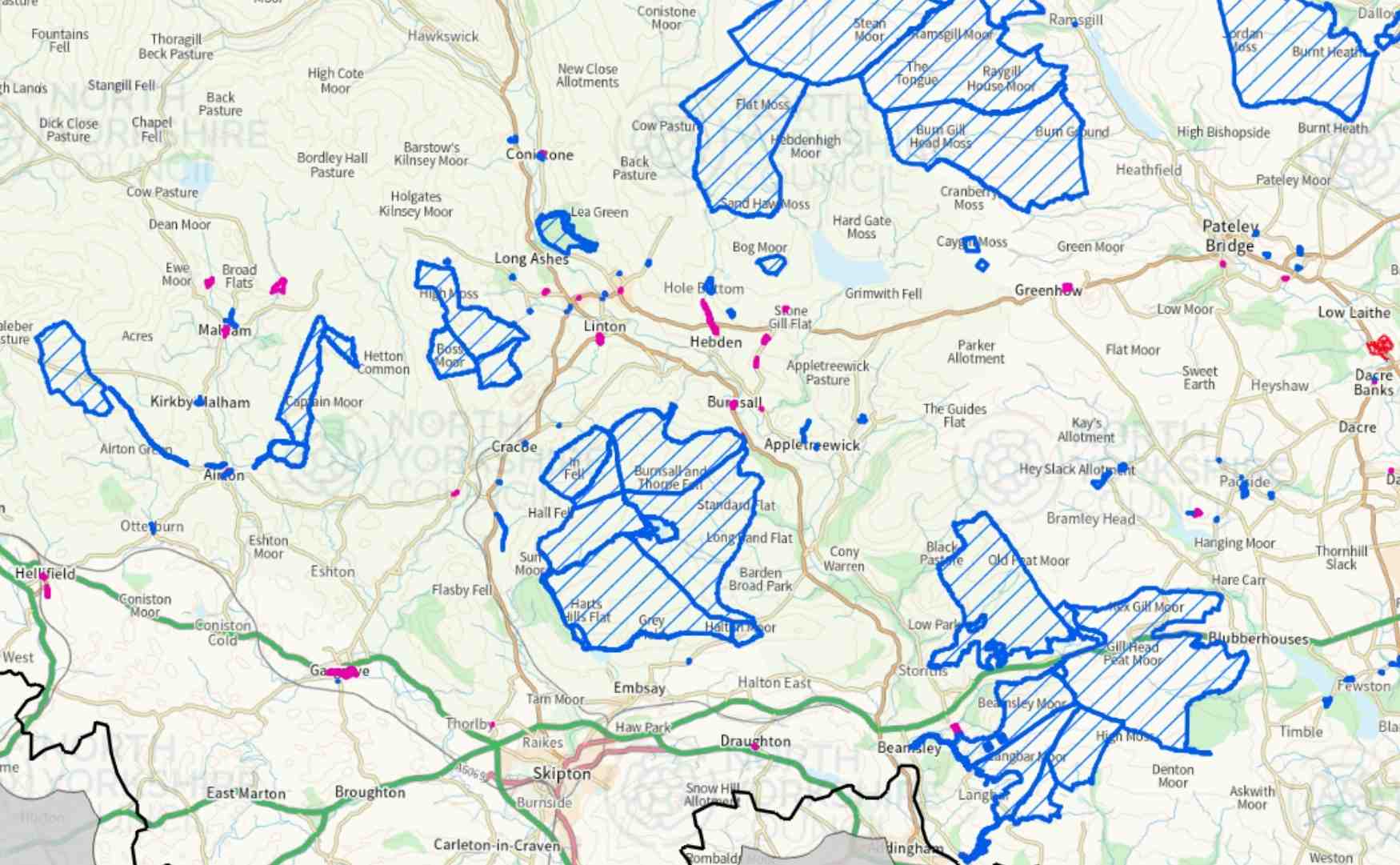 Common land around Skipton.