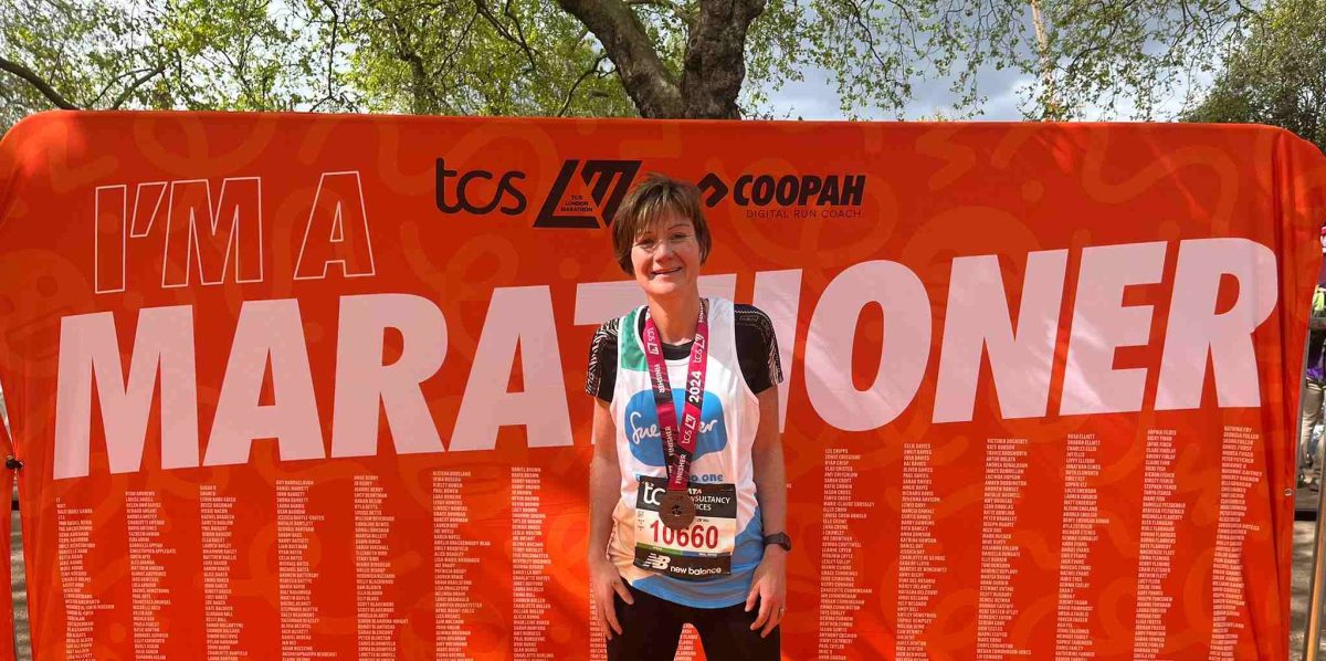 Jenny after London Marathon